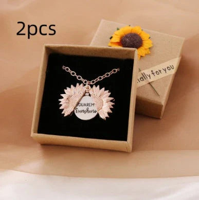 Radiant sunflower charm necklace with adjustable chain for a personalized fit