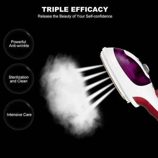 Versatile handheld steam iron with powerful 1000W output, compact and lightweight design, and dual voltage compatibility for global use