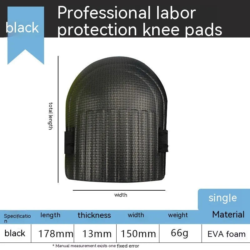 A pair of EVA foam kneepads in black, blue, green, and pink options for construction and auto repair work.
