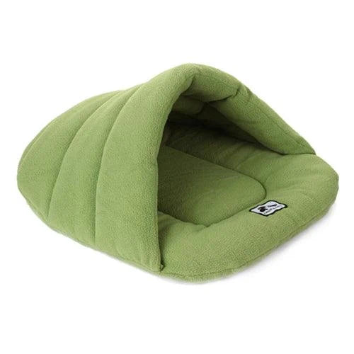 Cozy fleece pet sleeping bed with cushion in various colors and sizes, providing premium comfort and support for your furry friend.