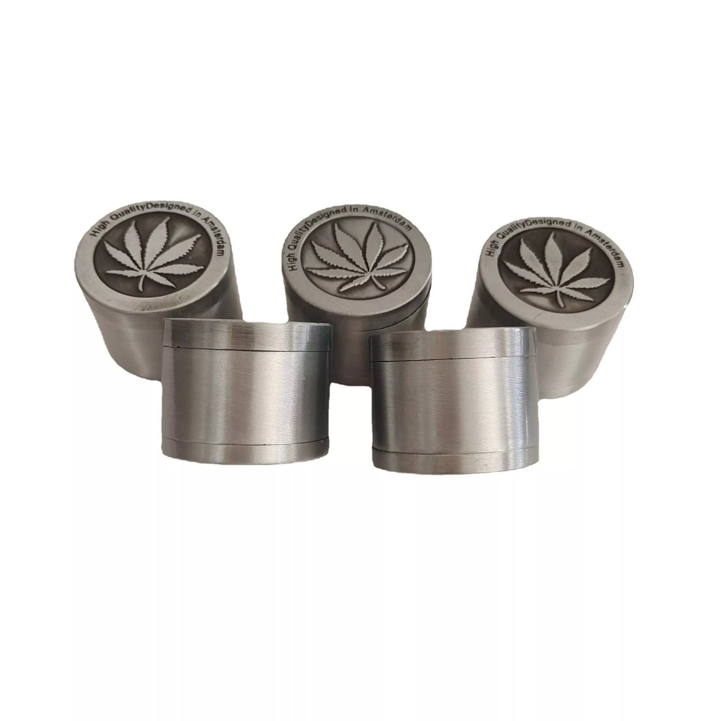 Zinc Alloy Maple Leaf 40mm Smoke Grinder in Natural Bronze