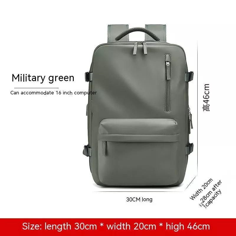 Expansion Backpack with Dry Wet Separation in Light Gray
