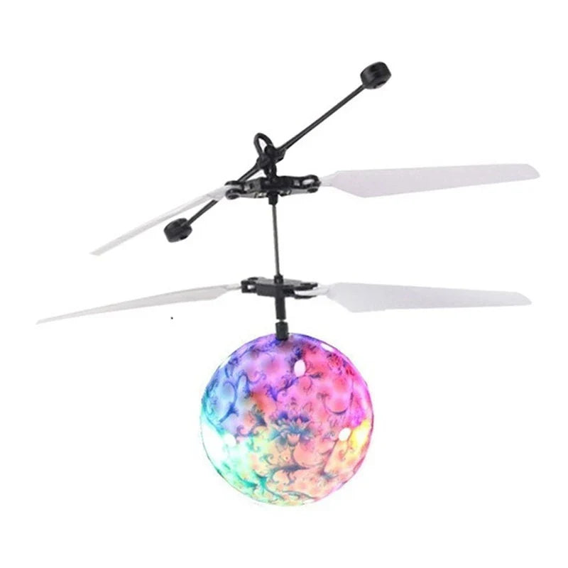 A futuristic LED-powered hovering orb with a dazzling aerial display, captivating both kids and adults.