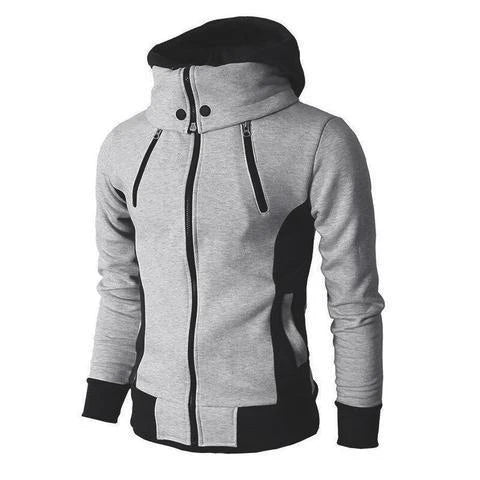 Premium zip-up hoodie jacket for men with touch screen-friendly design, ideal for outdoor activities and casual wear