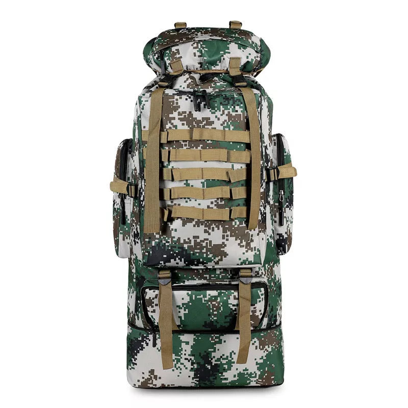 Durable Oxford Cloth Large Capacity Outdoor Sports Mountaineering Bag in camouflage pattern