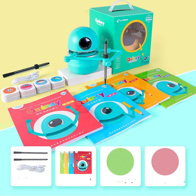 Painting robot for children, ABS plastic, 153 x 105 mm, English version with suction cup base