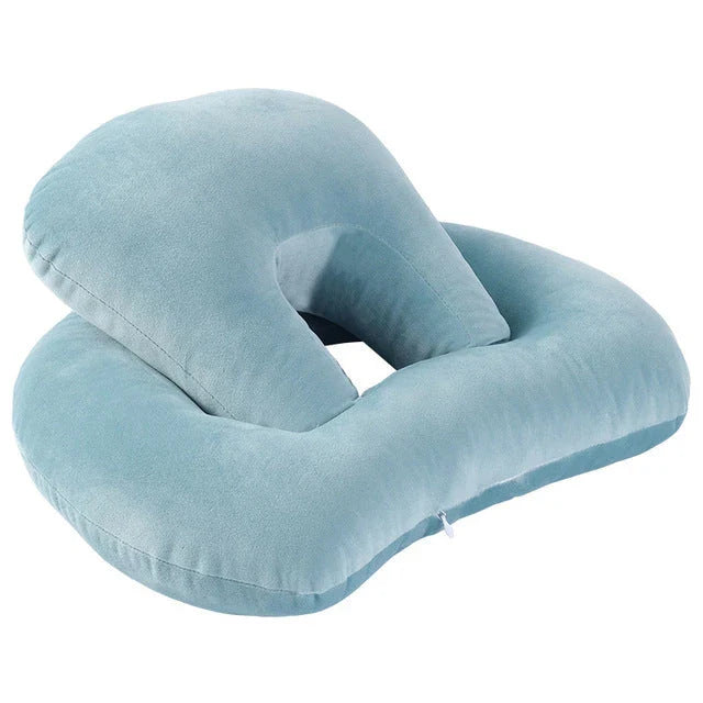 Cozy U-Shaped Neck Pillow with Arm Rest in Various Colors for Relaxing Naps and Travel Support