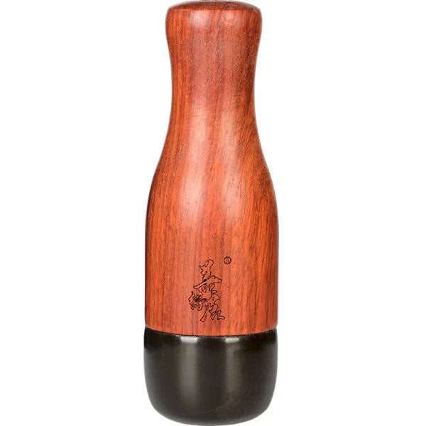 Bian Stone Warming Moxibustion Apparatus with red rosewood construction and natural bian stone for targeted heat therapy and traditional Chinese healing