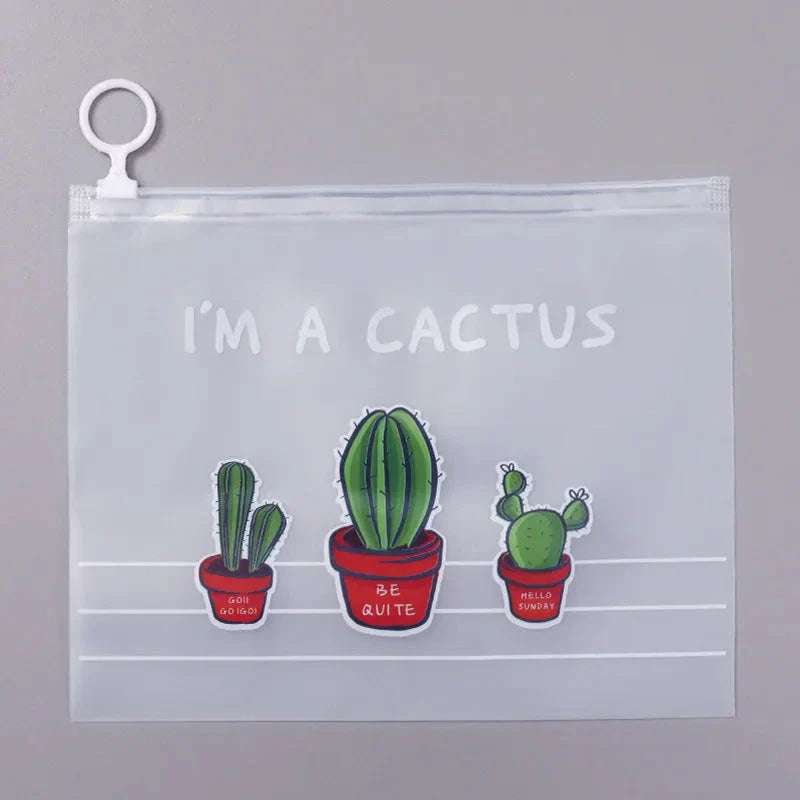 Clear PVC Women's Cosmetic Bag with zipper closure and transparent design for easy organization of toiletries and makeup