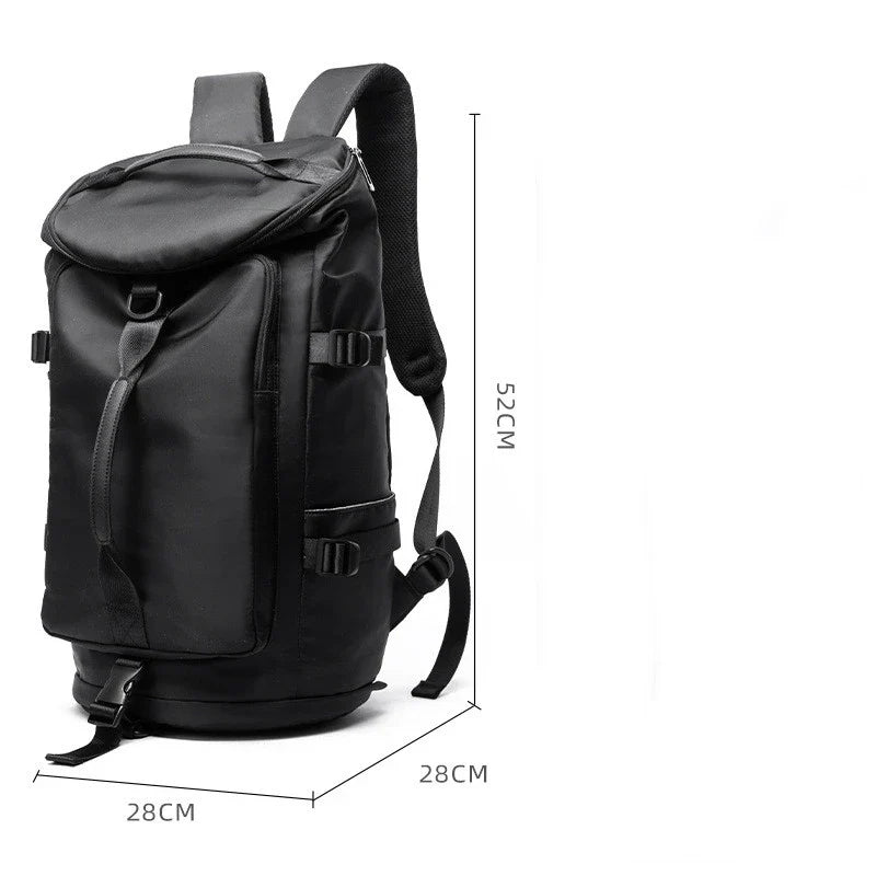 A high-capacity backpack made of durable Oxford cloth, perfect for adventurous travels and everyday use.
