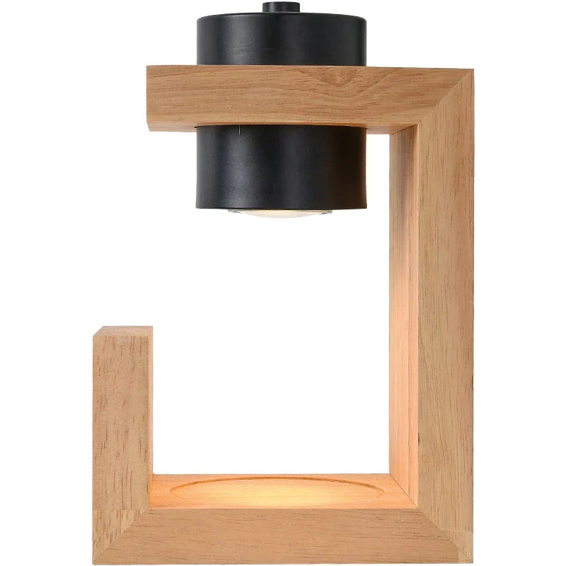 Nordic Style Candle Warmer Lamp with Dimmer and Timer Switch, Crafted with Oak Wood and Iron for Elegant Decor
