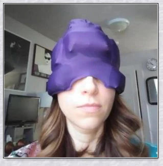 Adjustable, comfortable migraine relief hat with cold therapy to soothe headache pain