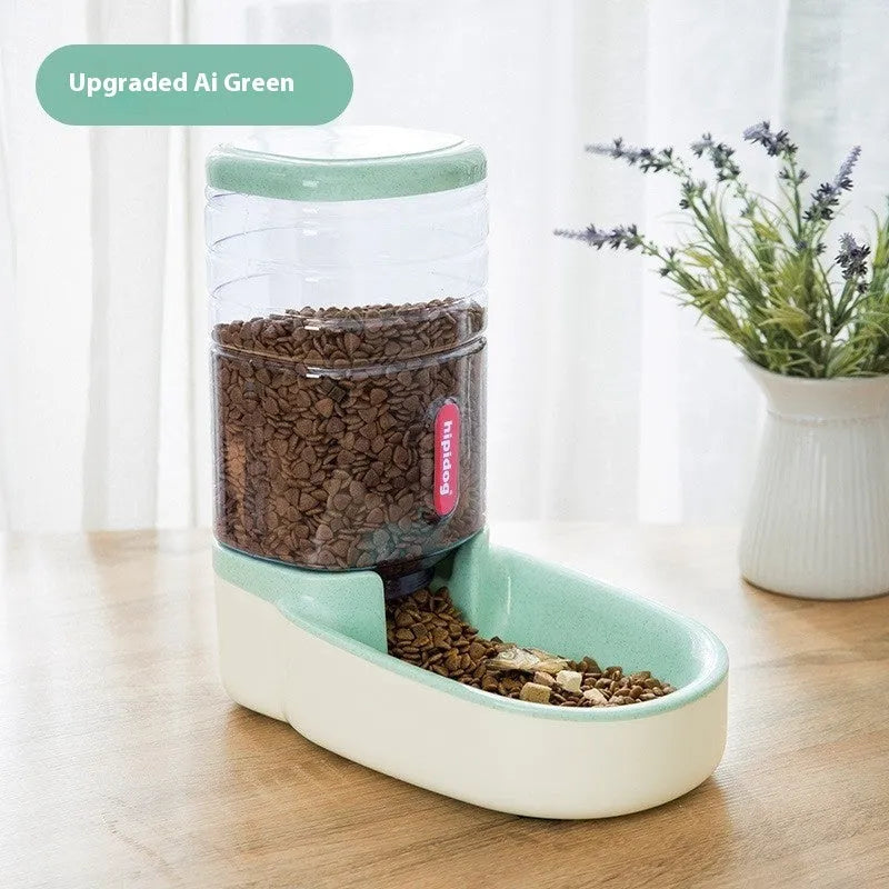 Automatic pet water fountain and feeder in a choice of colours with 3.8-litre capacity.