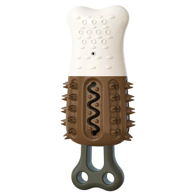 Refreshing chew toy for dogs with frozen water, textured surface, and durable design for cooling, dental care, and entertainment