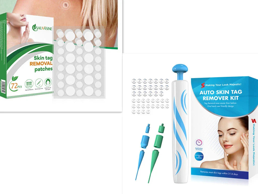 Skin Tag Remover Kit for At-Home Use - Safe and Effective Mole and Wart Removal Tool