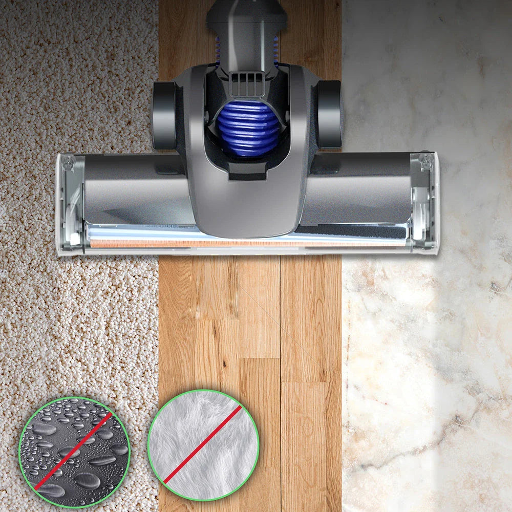 Powerful cordless vacuum cleaner with flexible hose for versatile cleaning in home, vehicle, and mattress