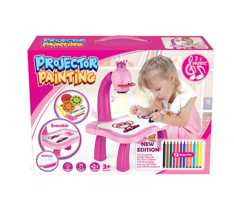 Illuminating Drawing Projector - A versatile toy that projects patterns for children to trace and draw, promoting creativity and development.