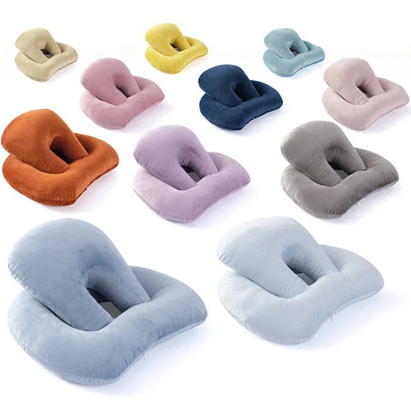 Cozy U-Shaped Neck Pillow with Arm Rest in Various Colors for Relaxing Naps and Travel Support
