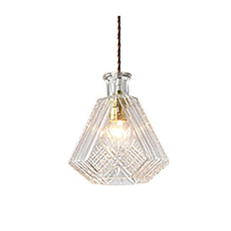 Glass bottle chandelier with adjustable 1.2m height, 150mm glass body, fishing line shape and 220V button switch