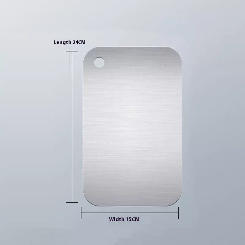 Stainless steel kitchen cutting board with anti-mold design and hanging hole