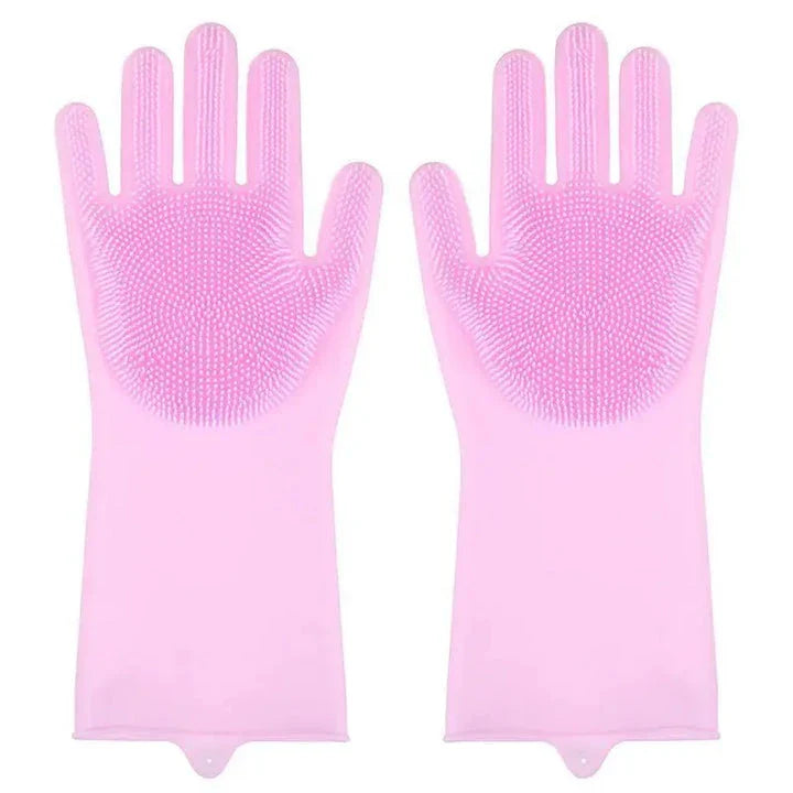 Pet Grooming Silicone Gloves - Soft, Eco-Friendly Gloves with Brush Heads for Effective Pet Grooming