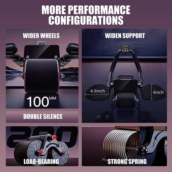Assisted Abdominal Wheel V2 with a widened 10.5cm wheel for superior stability and control, designed to elevate your core workout experience.