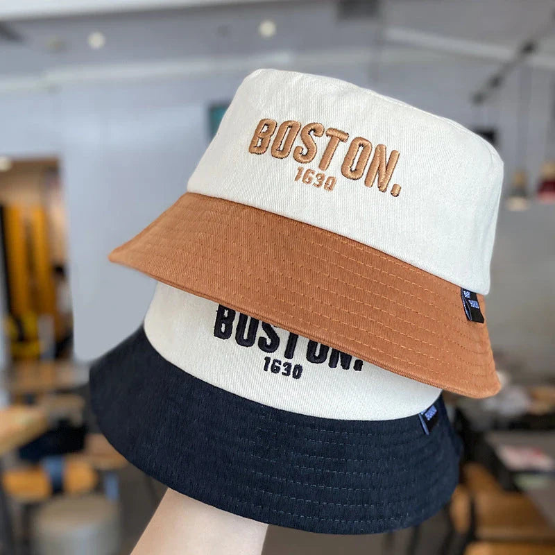 Adjustable Kids Wide Brim Bucket Hat with Trendy Korean Embroidery Design for Sun Protection