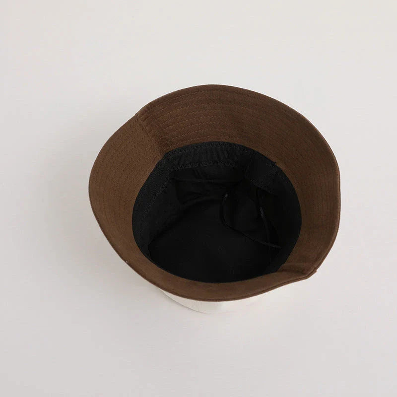 Adjustable Kids Wide Brim Bucket Hat with Trendy Korean Embroidery Design for Sun Protection