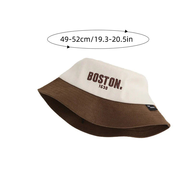 Adjustable Kids Wide Brim Bucket Hat with Trendy Korean Embroidery Design for Sun Protection