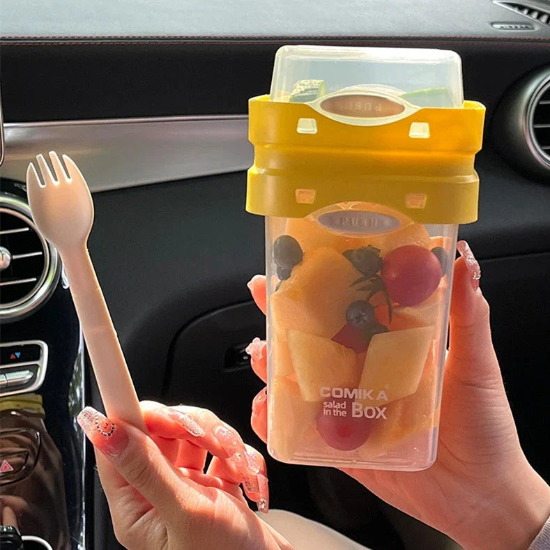 Versatile Meal Prep Container with Dual Compartments for Portable Lunch Box