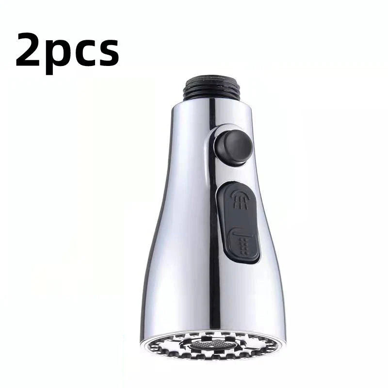 Pressurized faucet sprayer with 360-degree rotation, 3 water modes, and anti-splash design for powerful kitchen cleaning