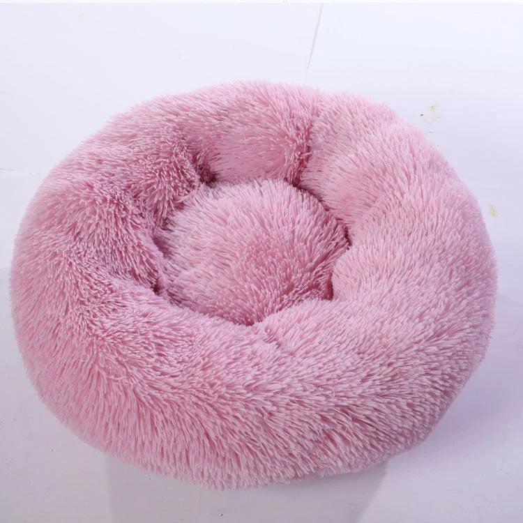 Cozy plush pet nest in various colors and sizes for ultimate pet comfort