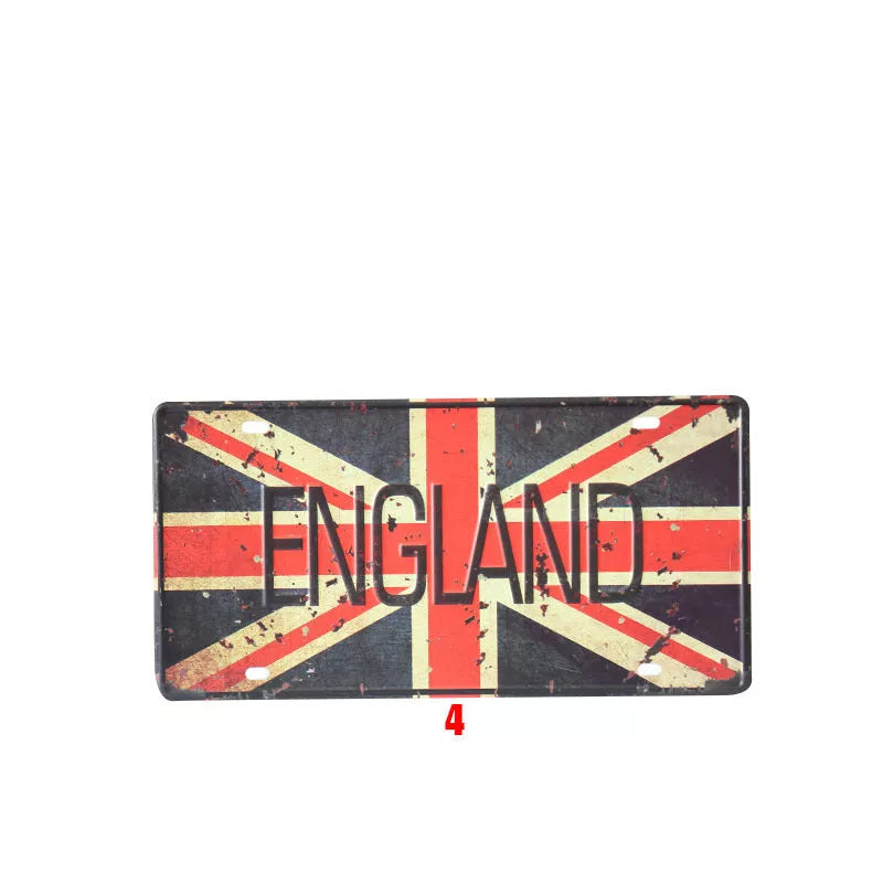 Vintage tin painting national poster with retro style and durable metal construction