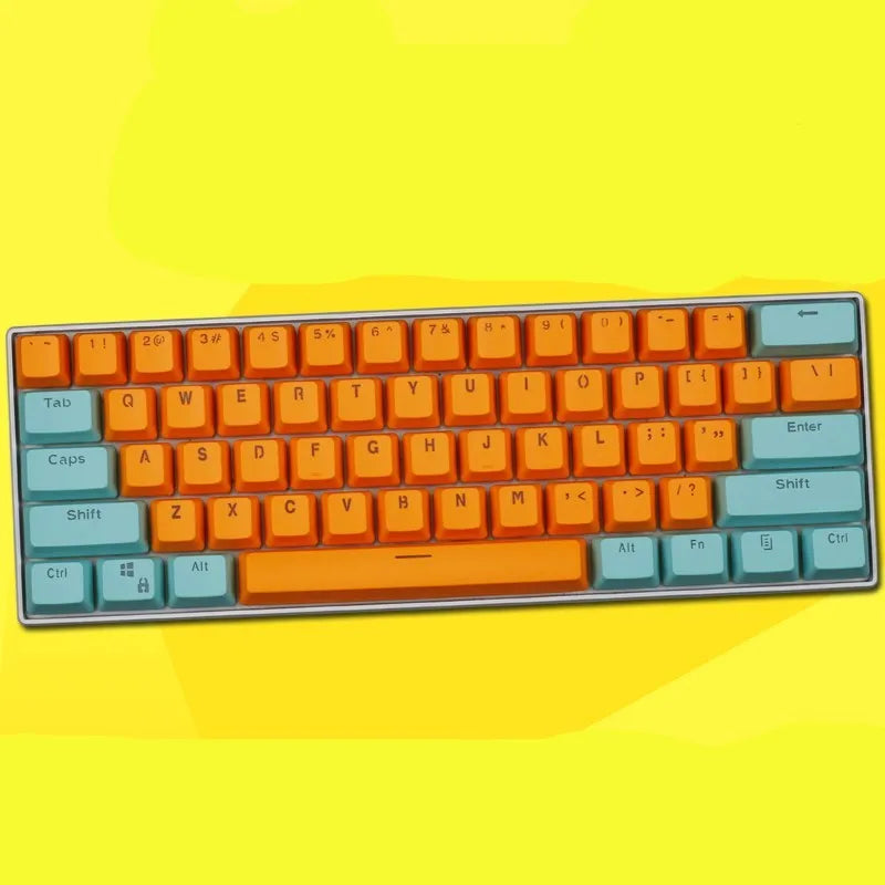 PBT transparent keycap set with matte texture and OEM height for RK61, GANSS ALT61, GH60 and I610T keyboards