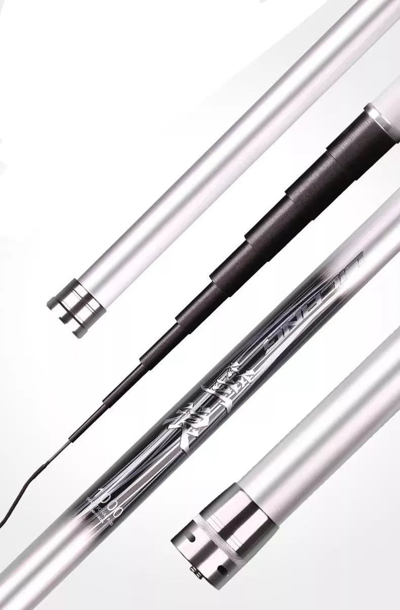 Super Light Nest Carbon Fishing Rod for large objects, available in silver and gold