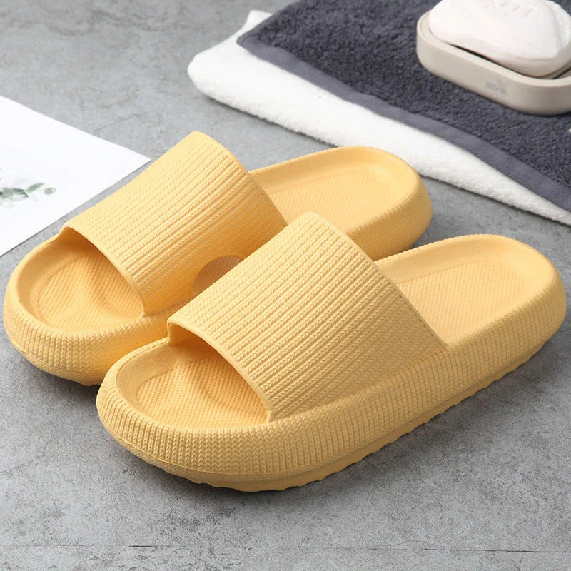 Cozy couple slip-on slippers with plush, breathable upper and durable non-slip sole for comfortable indoor relaxation