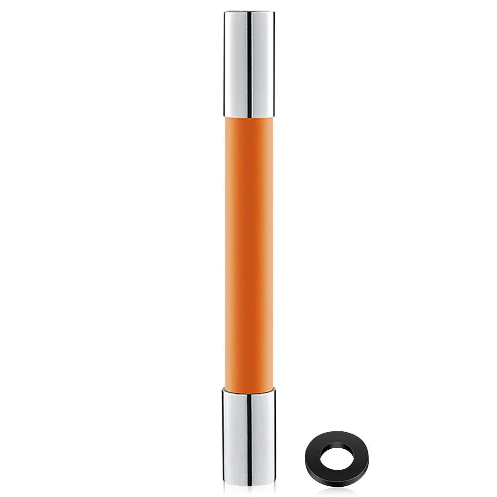 Adjustable bathroom faucet extender with 360-degree rotation for extended reach and flexible positioning
