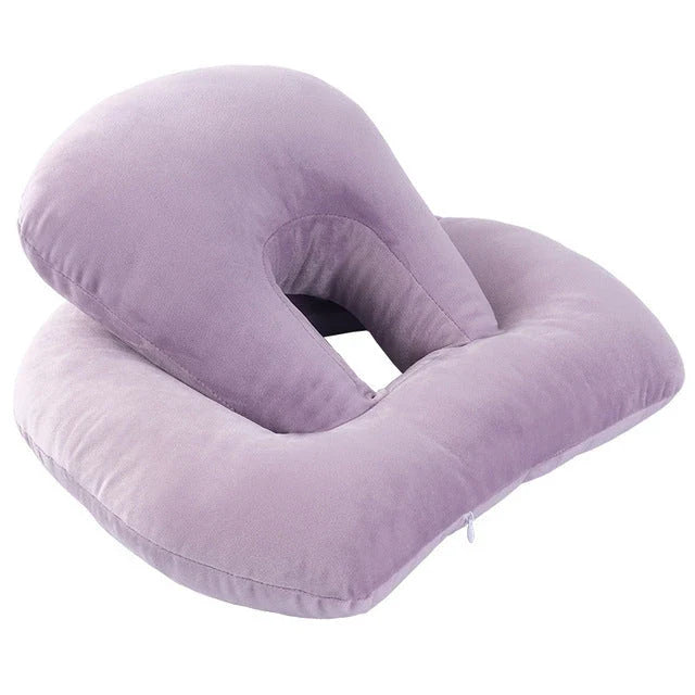 Cozy U-Shaped Neck Pillow with Arm Rest in Various Colors for Relaxing Naps and Travel Support