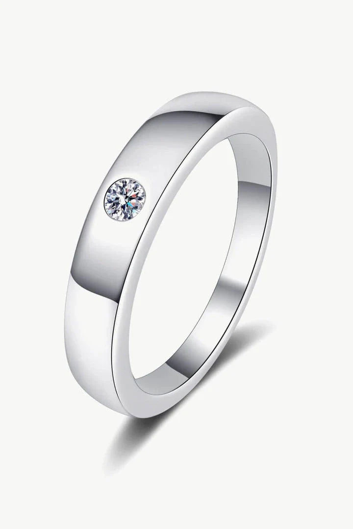 Exquisite Create Your Dream Life Moissanite Ring in 925 Sterling Silver with Rhodium Plating