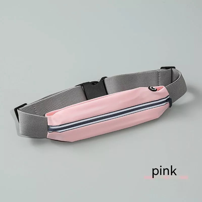 Waterproof nylon sports waist bag for outdoor activities in various colors