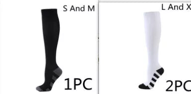 Athletic compression socks with three-bar design for men and women