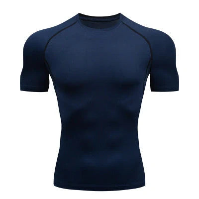 Quick-Dry Solid Color Fitness Short Sleeve for men and women