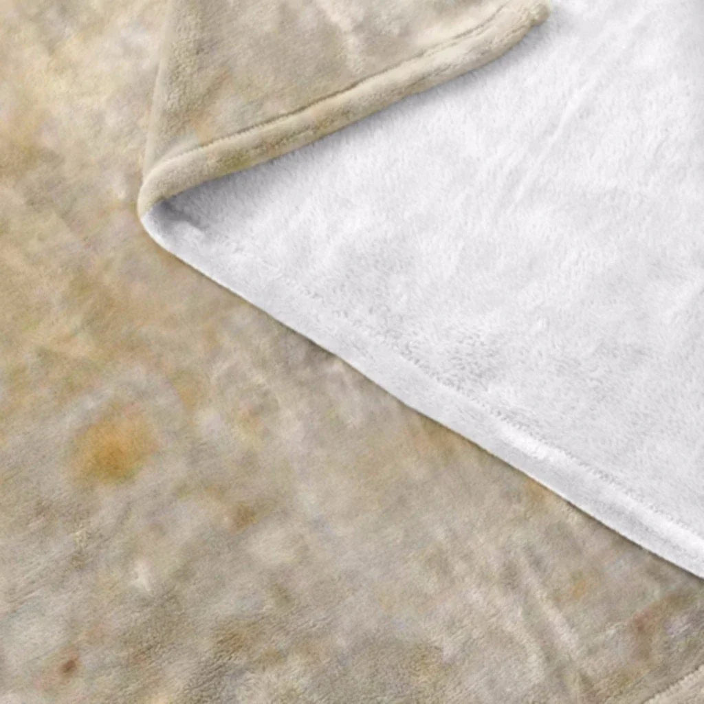 Cozy, soft, and versatile flannel burrito blanket in a unique round shape with a playful, delicious-looking design