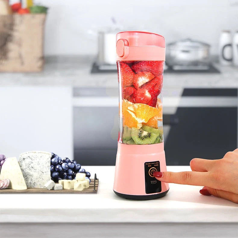 Rechargeable portable blender for making smoothies, shakes, and other on-the-go refreshments