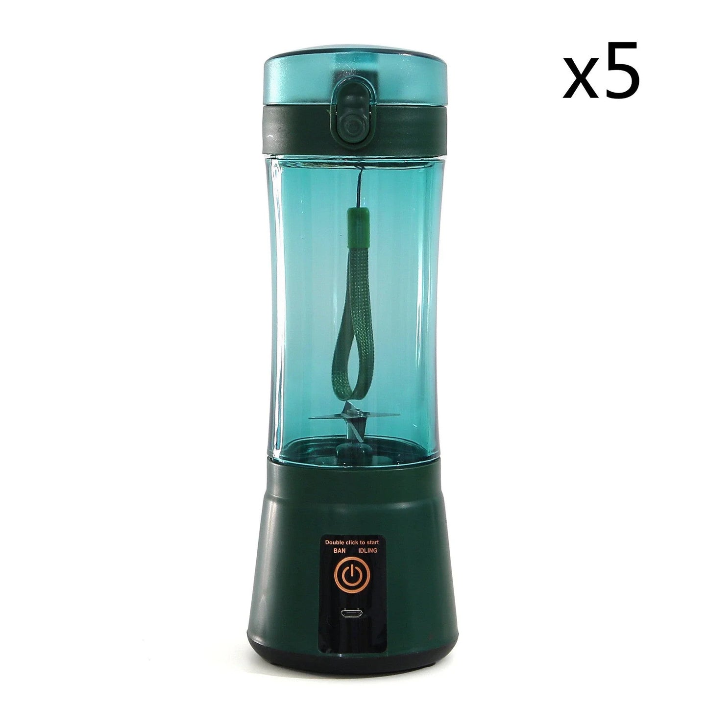Rechargeable portable blender for making smoothies, shakes, and other on-the-go refreshments
