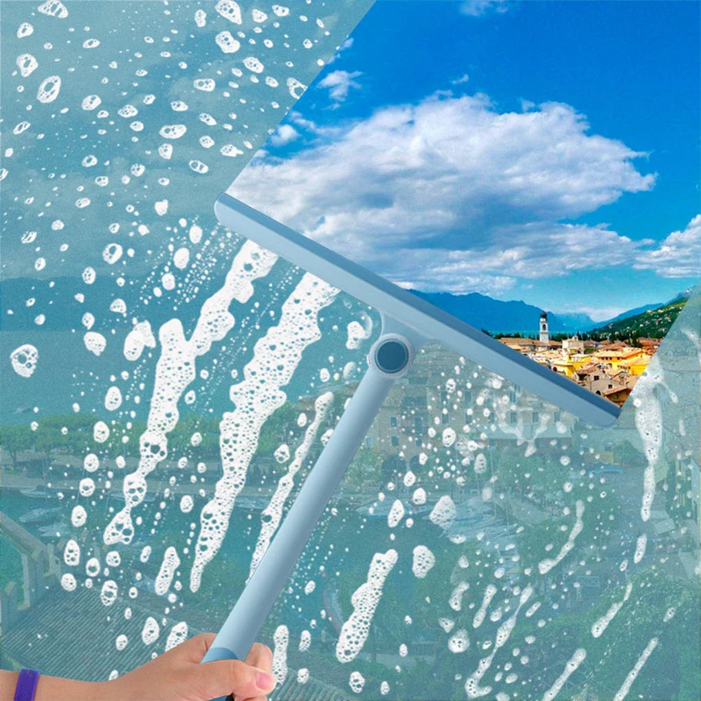 Versatile 360-degree rotating car window scraper with sturdy PP handle and soft TPR strip for scratch-free cleaning