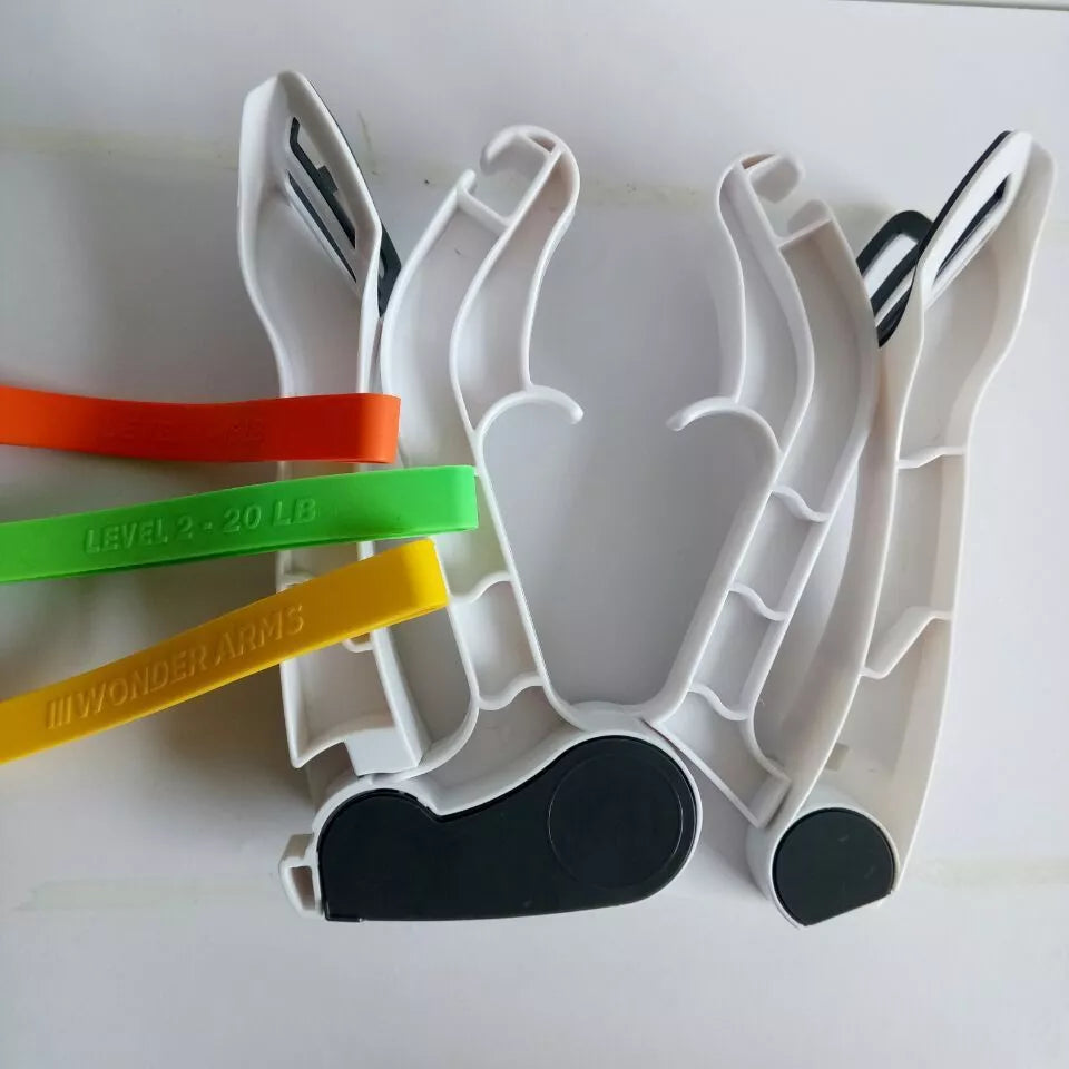 White Arms & Upper Body Workout tool with ABS and silicone construction