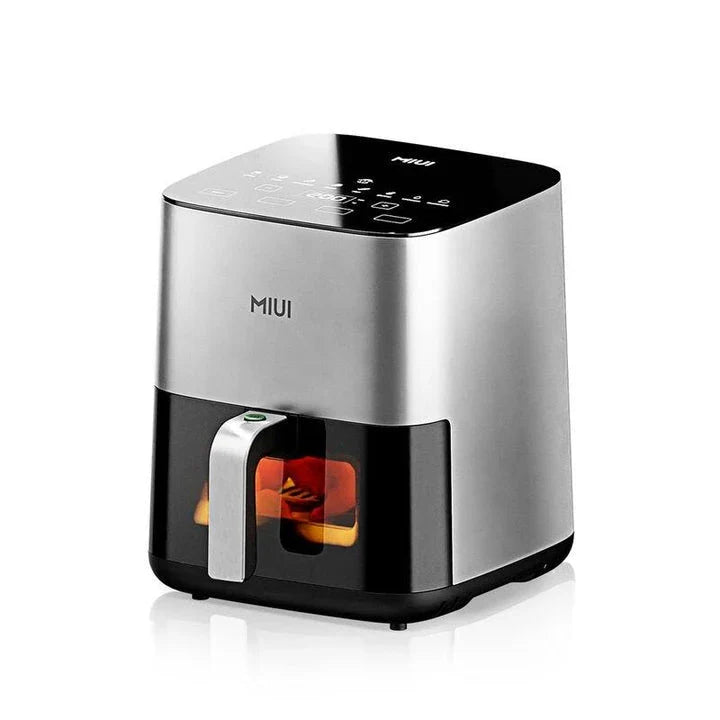 5L family-size air fryer with touch control, nonstick basket, and visible window for healthy and efficient cooking