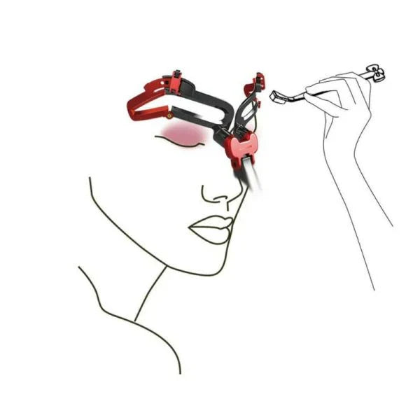 Adjustable eyebrow stencil in white and black colors for creating the perfect brow shape