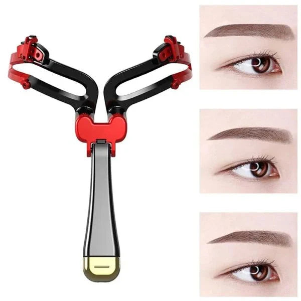 Adjustable eyebrow stencil in white and black colors for creating the perfect brow shape
